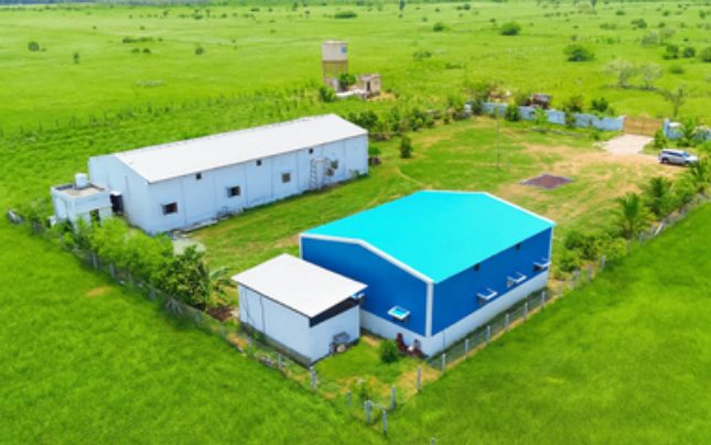 Aerial view of the Asmi International manufacturing facility at SIDCO Industrial Estate, Thoothukudi